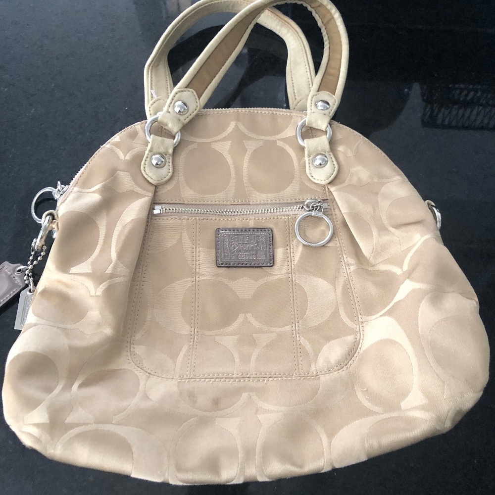 Coach Poppy Signature Sateen Handbag